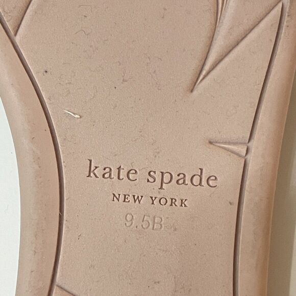 Kate Spade Polka Dot Bow Sandals Womens Size 9.5 Slip On Cottagecore Pink White - Picture 8 of 10